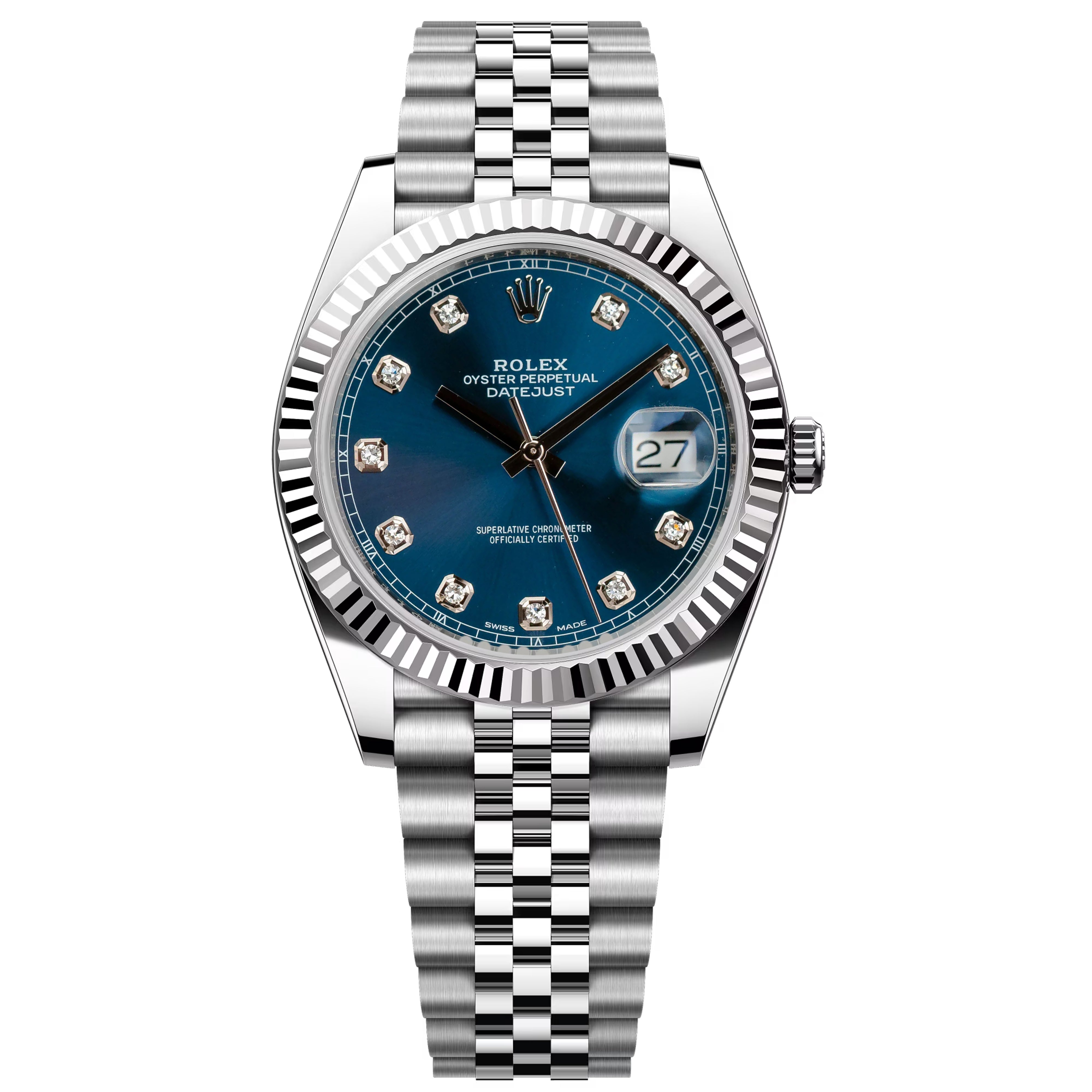 Rolex Datejust 41mm Blue Diamond 126334-0016 Pre-Owned