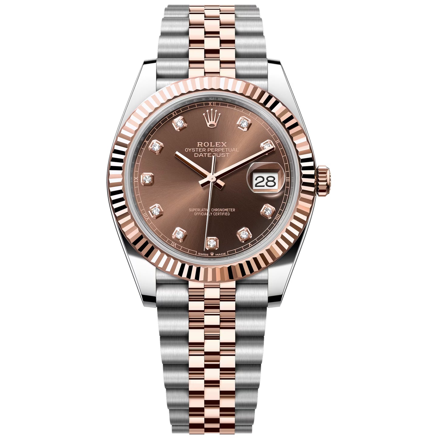 rolex datejust 41mm 126331-0004 chocolate diamond jubilee pre-owned